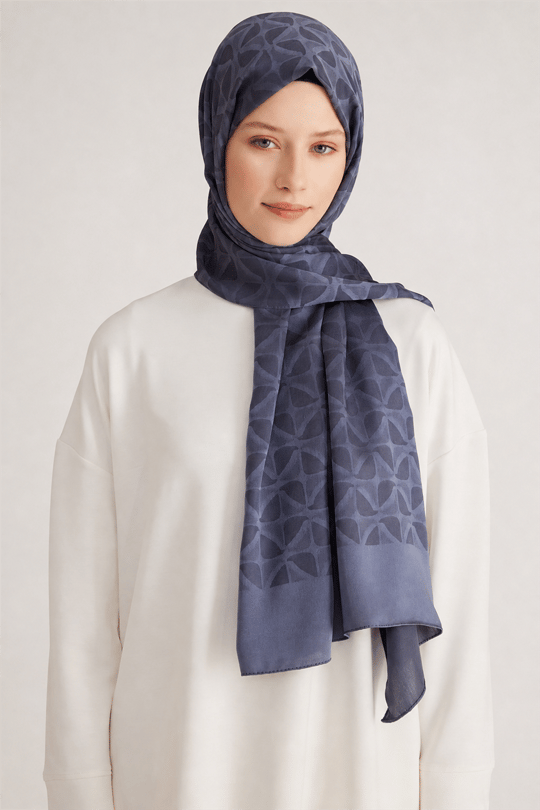 Belli Fresh Geometrik Desen Antrasit Capri Şal 1 - 242107