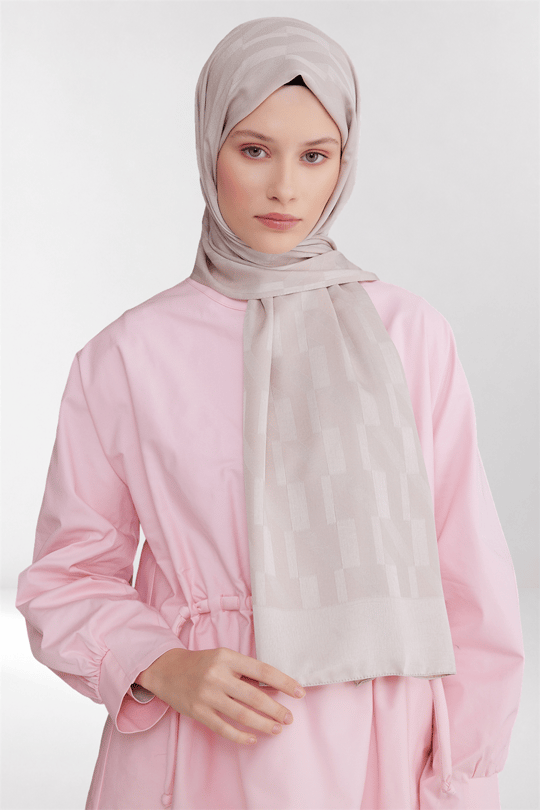 Belli Fresh Geometrik Desen Ekru Capri Şal 3 - 247775