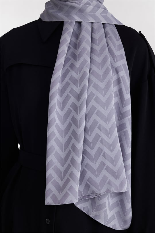 Belli Fresh Geometrik Desen Gri Capri Şal 2 - 247779