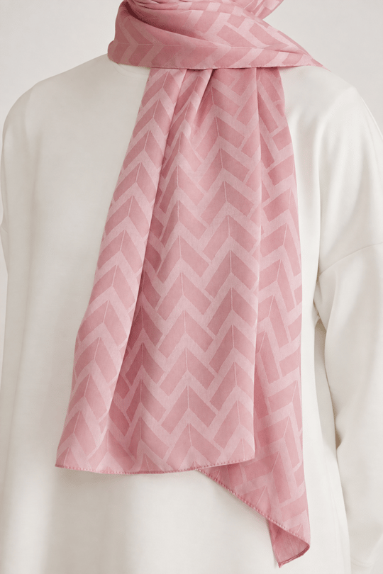 Belli Fresh Geometrik Desen Pembe Capri Şal 2 - 241823