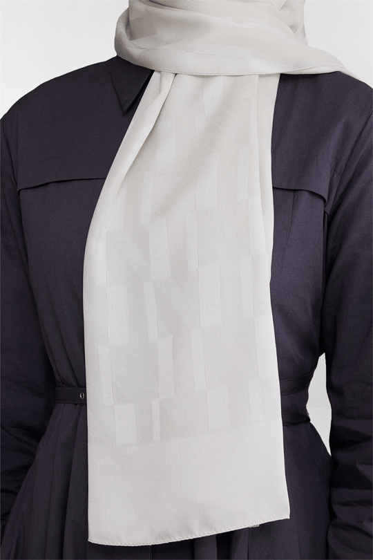 Belli Fresh Geometrik Desen Sedefli Beyaz Capri Şal 3 - 241822