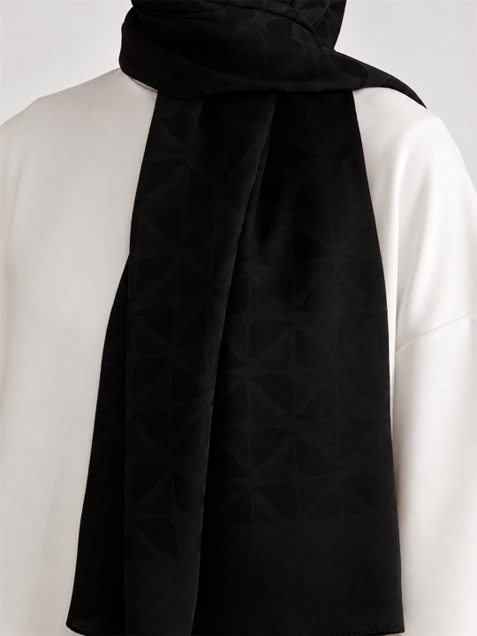 Belli Fresh Geometrik Desen Siyah Capri Şal 1 - 247799