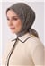 Belli Fresh Gri Çiçek Desen Soft Eşarp 4001 - 15