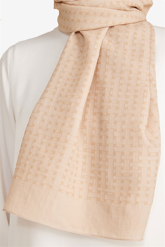 Belli Fresh Hasır Desen Bej Siena Şal 3 - 21005