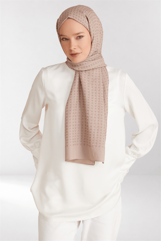 Belli Fresh Hasır Desen Pudra Siena Şal 3 - 24030