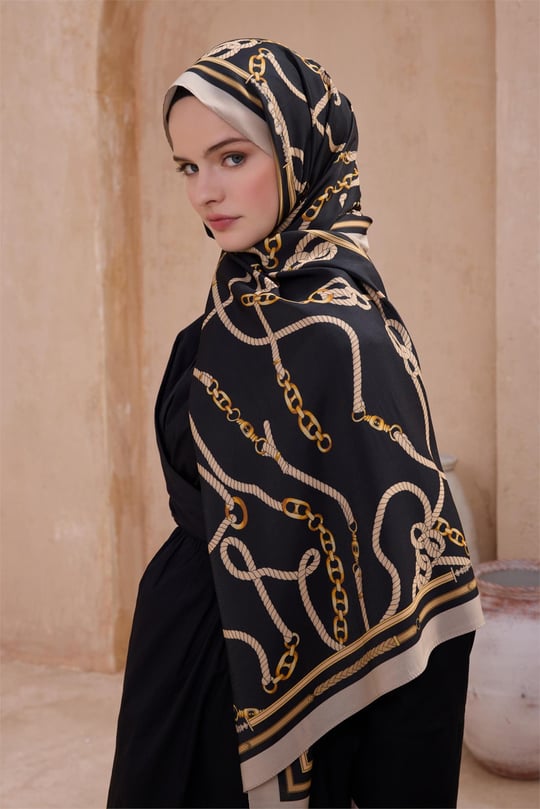 {URUNSEO_TITLE} | BELLI | Modal Şal | BELLİ FRESH MODAL SİYAH GOLD ŞAL 5