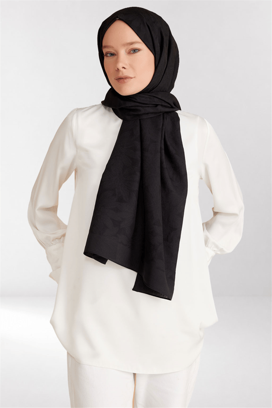 Belli Fresh Papatya Desen Siyah Siena Şal 2 - 83