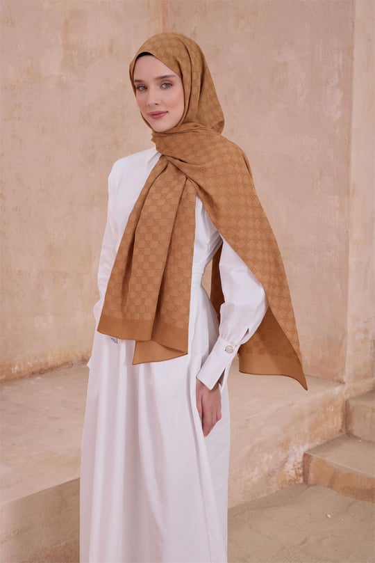 {URUNSEO_TITLE} | BELLI | POLYESTER ŞAL | BELLİ FRESH SİENA SOMON ŞAL 5
