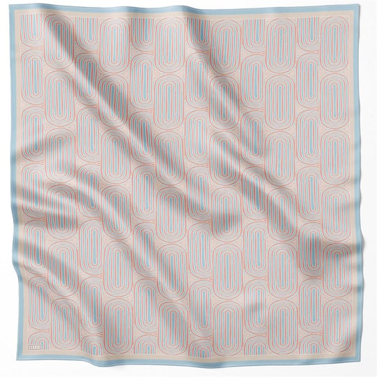 BELLİ GEOMETİK DESEN İPEK EŞARP 4209D (TWILL) SOMON - 33