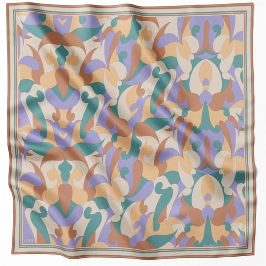 {URUNSEO_TITLE} | BELLI | BELLİ İPEK EŞARP | BELLİ GEOMETİK DESEN İPEK EŞARP 4213D (TWILL) KİREMİT - 02