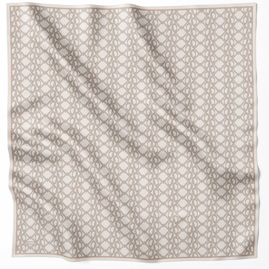 BELLİ GEOMETİK DESEN İPEK EŞARP 4214D (TWILL) TAŞ - 87