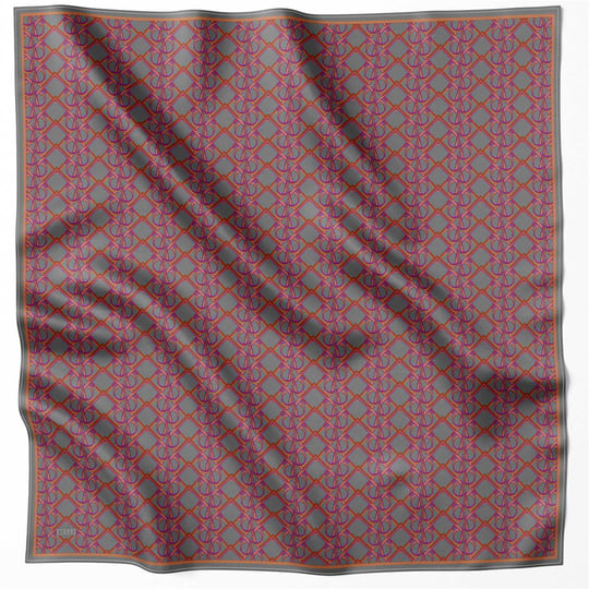{URUNSEO_TITLE} | BELLI | BELLİ İPEK EŞARP | BELLİ GEOMETİK DESEN İPEK EŞARP 4214D (TWILL) GRİ MOR - 04