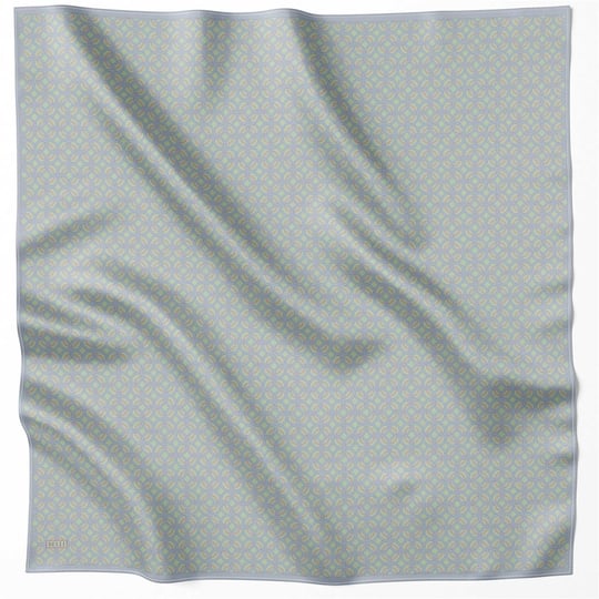 BELLİ GEOMETİK DESEN İPEK EŞARP 4215D (TWILL) MİNT - 63