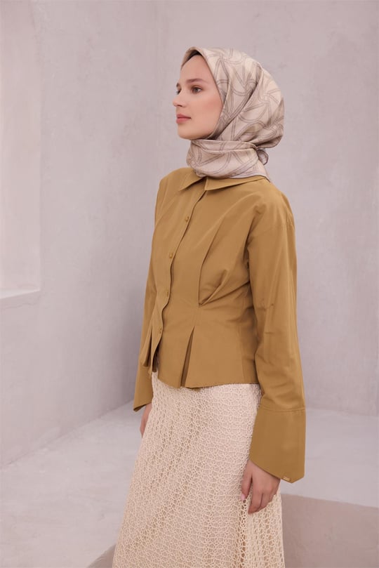 {URUNSEO_TITLE} | BELLI | BELLİ İPEK EŞARP | BELLİ GEOMETİK DESEN İPEK EŞARP 4221D (TWILL) BEJ - 83