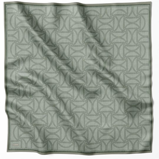 BELLİ GEOMETİK DESEN İPEK EŞARP 4221D (TWILL) MİNT - 34