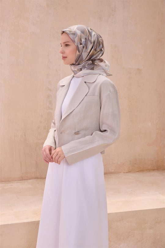 {URUNSEO_TITLE} | BELLI | BELLİ İPEK EŞARP | BELLİ GEOMETRIK DESEN İPEK EŞARP 4106D TWILL - 82