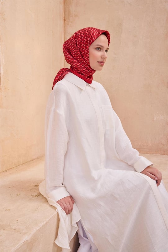 {URUNSEO_TITLE} | BELLI | BELLİ İPEK EŞARP | BELLİ GEOMETRIK DESEN İPEK EŞARP 4124D TWILL - 86