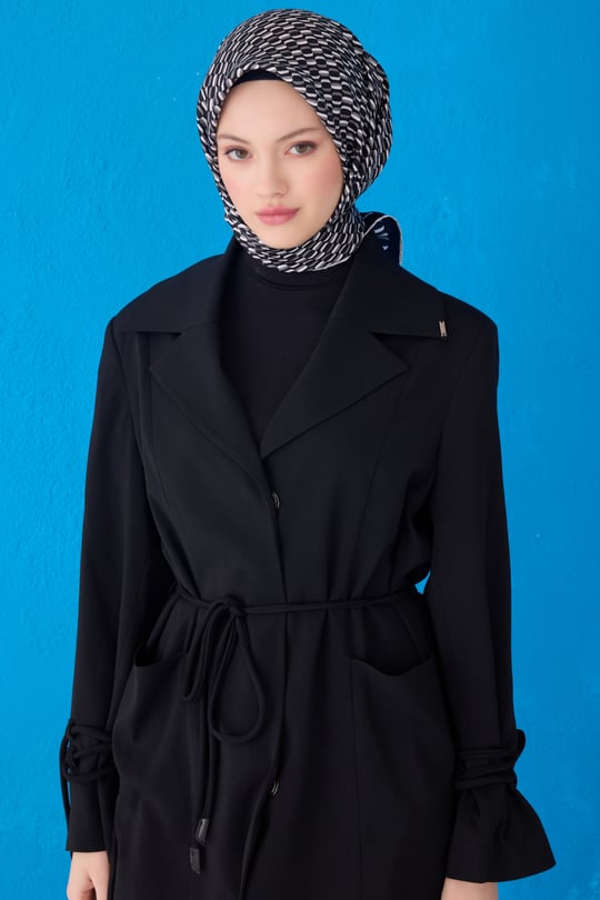 {URUNSEO_TITLE} | BELLI | BELLİ İPEK EŞARP | BELLİ GEOMETRIK DESEN İPEK EŞARP 4124D TWILL - 86