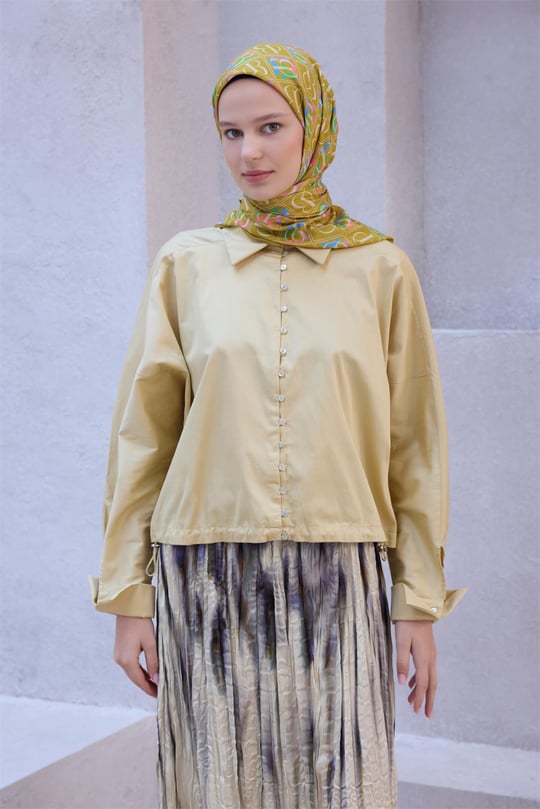 {URUNSEO_TITLE} | BELLI | POLYESTER EŞARP | BELLİ İMZA DESEN NOVA ZEYTİN HARDAL EŞARP 1013