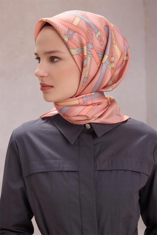 {URUNSEO_TITLE} | BELLI | BELLİ İPEK EŞARP | BELLİ KEMER DESEN İPEK EŞARP 4200D (TWILL) PUDRA - 83