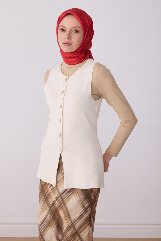 Belli Kırmızı Klasik Desen %100 Twill İpek Eşarp 4317-56