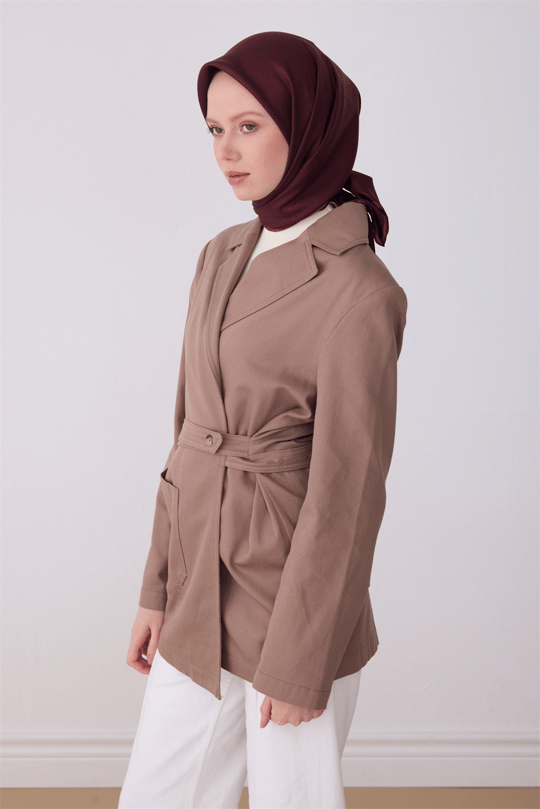 Belli Kırmızı Klasik Desen %100 Twill İpek Eşarp 4305-03