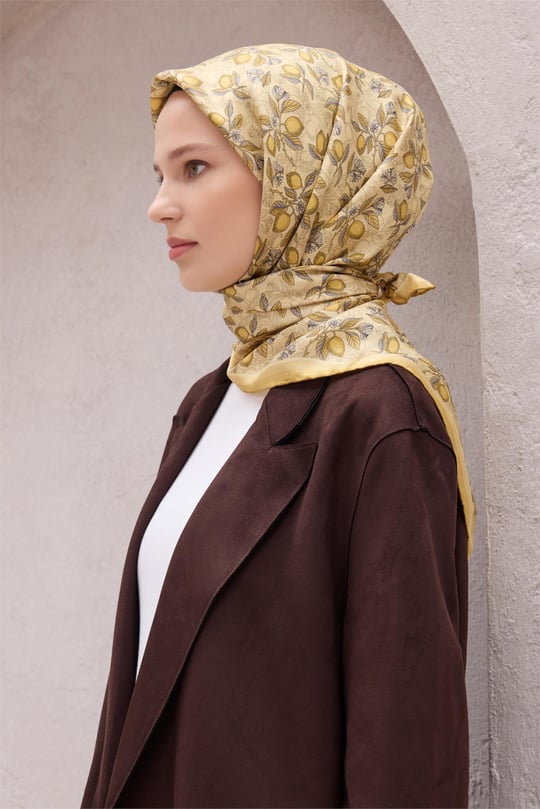 {URUNSEO_TITLE} | BELLI | BELLİ İPEK EŞARP | BELLİ LİMON İPEK EŞARP 4212D (TWILL) HARDAL - 81