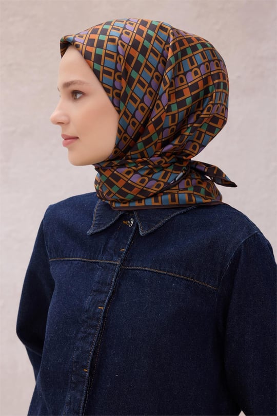 {URUNSEO_TITLE} | BELLI | BELLİ İPEK EŞARP | BELLİ LOGO DESEN İPEK EŞARP 4223D (TWILL) ACI KAHVE - 83