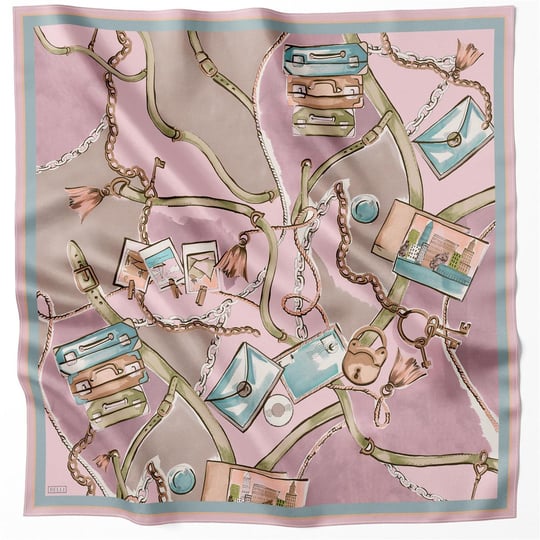 {URUNSEO_TITLE} | BELLI | BELLİ İPEK EŞARP | BELLİ OBJE DESEN İPEK EŞARP 4205D (TWILL) PUDRA - 08