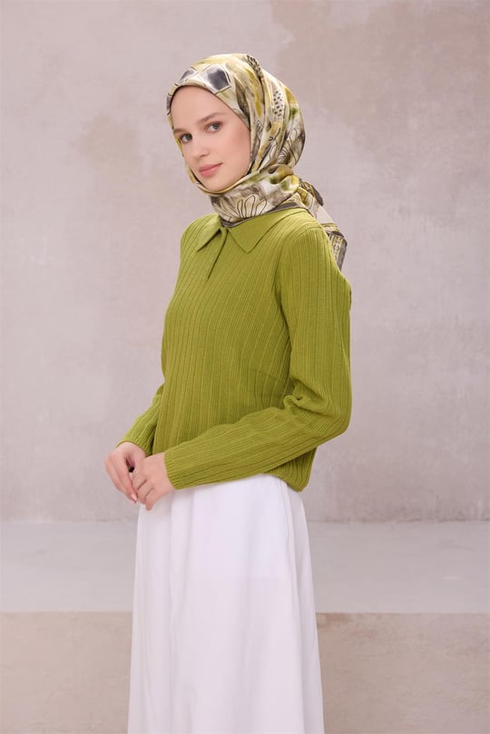 {URUNSEO_TITLE} | BELLI | BELLİ İPEK EŞARP | BELLİ OBJE DESEN İPEK EŞARP 4216D (TWILL) YEŞİL - 83