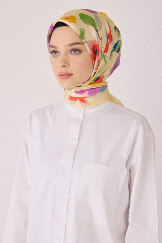 BELLİ SAF İPEK EŞARP 4033D (T) - 83