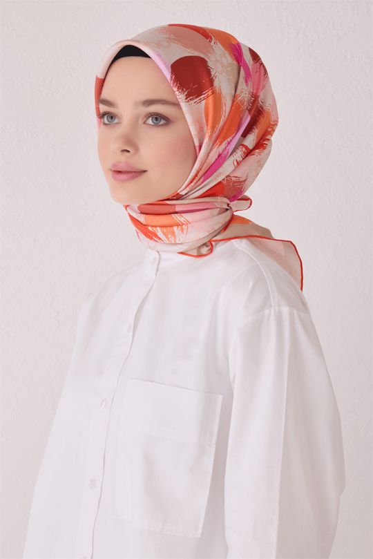 BELLİ SAF İPEK EŞARP 4038D (T) - 04