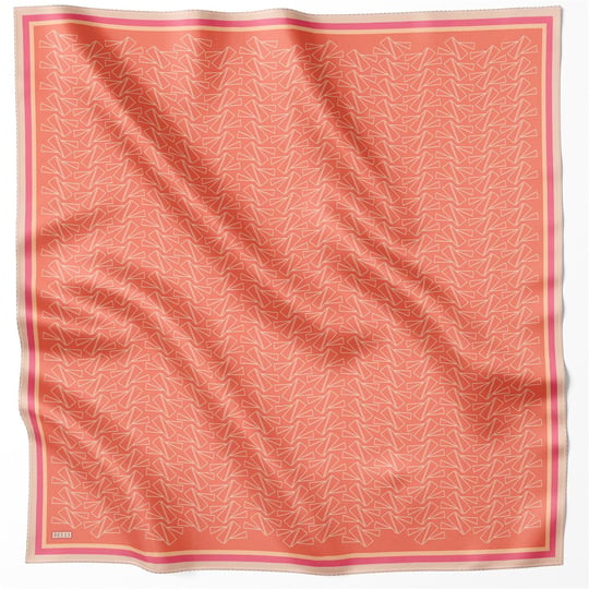 {URUNSEO_TITLE} | BELLI | BELLİ İPEK EŞARP | BELLİ GEOMETRİK DESEN  İPEK EŞARP 4060D-MERCAN (TWİLL) - 80