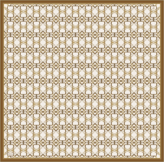 Camel Klasik Desen %100 Twill İpek Eşarp 4328-03