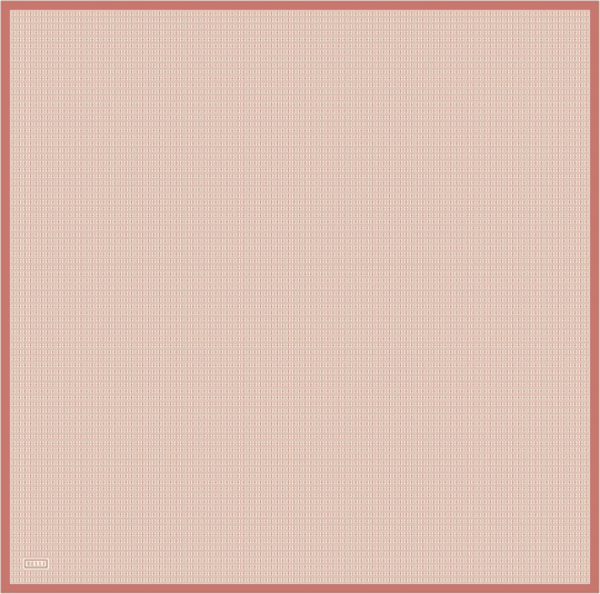Çok Renkli Monogram Desen %100 Twill İpek Eşarp 4321-84