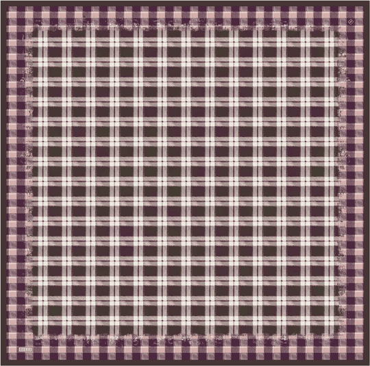 Kahverengi Geometrik Desen %100 Twill İpek Eşarp 4421-54