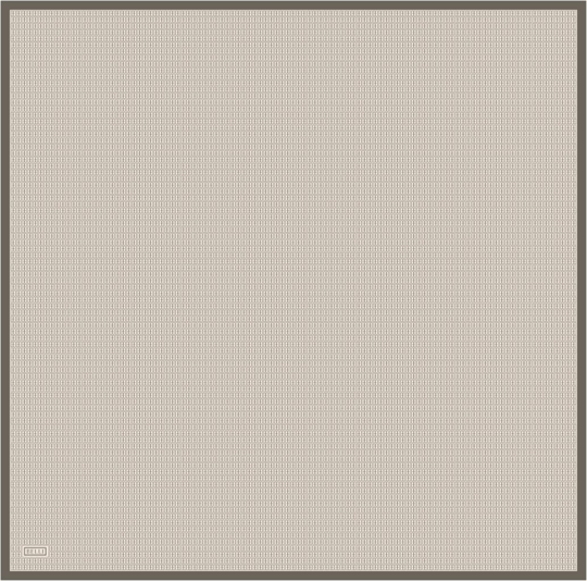 Kahverengi Monogram Desen %100 Twill İpek Eşarp 4321-51
