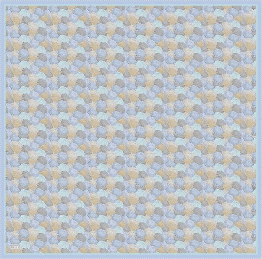 Kırmızı Obje Desen %100 Twill İpek Eşarp 4313-02