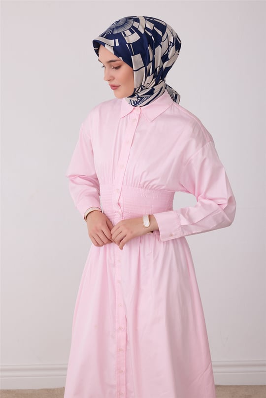 Lacivert Geometrik Desen %100 Twill İpek Eşarp 4411-59