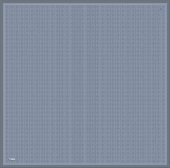 Mavi Geometrik Desen %100 Twill İpek Eşarp 4425-05