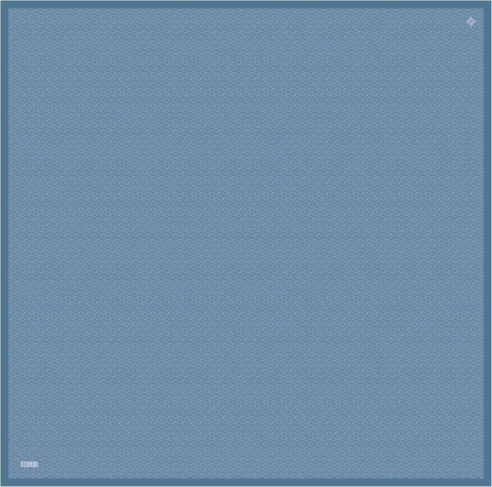 Mavi Klasik Desen %100 Twill İpek Eşarp 4317-50