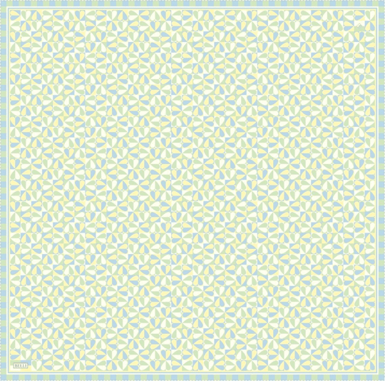 Mint Obje Desen %100 Twill İpek Eşarp 4322-80