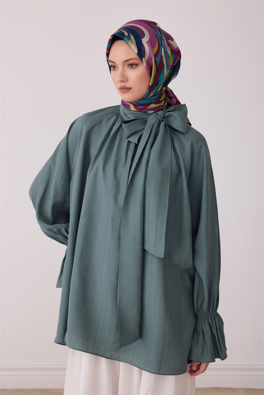 Mor Soyut Desen %100 Twill İpek Eşarp 4414-82