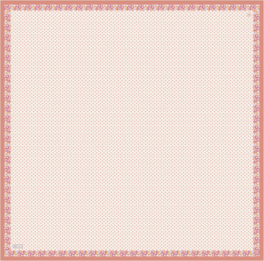 Oranj Klasik Desen %100 Twill İpek Eşarp 4326-06