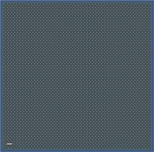 Petrol Monogram Desen %100 Twill İpek Eşarp 4418-81