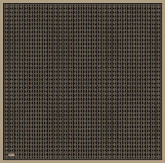 Siyah Geometrik Desen %100 Twill İpek Eşarp 4425-01