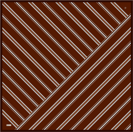Taba Geometrik Desen %100 Twill İpek Eşarp 4405-54