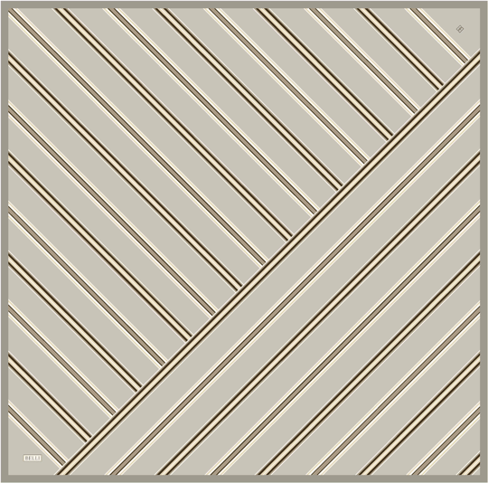 Taş Geometrik Desen %100 Twill İpek Eşarp 4405-85