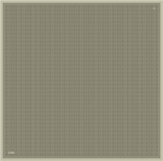 Yeşil Geometrik Desen %100 Twill İpek Eşarp 4425-51