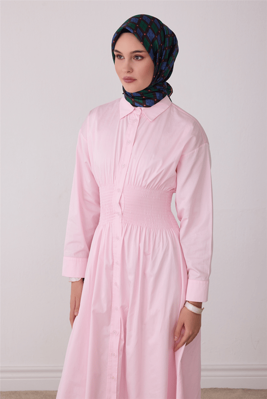 Yeşil Geometrik Desen %100 Twill İpek Eşarp 4408-82